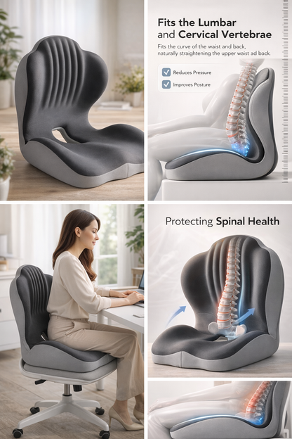 Cojín Elvix™ Ergonómico – Alivio Lumbar y de Coxis